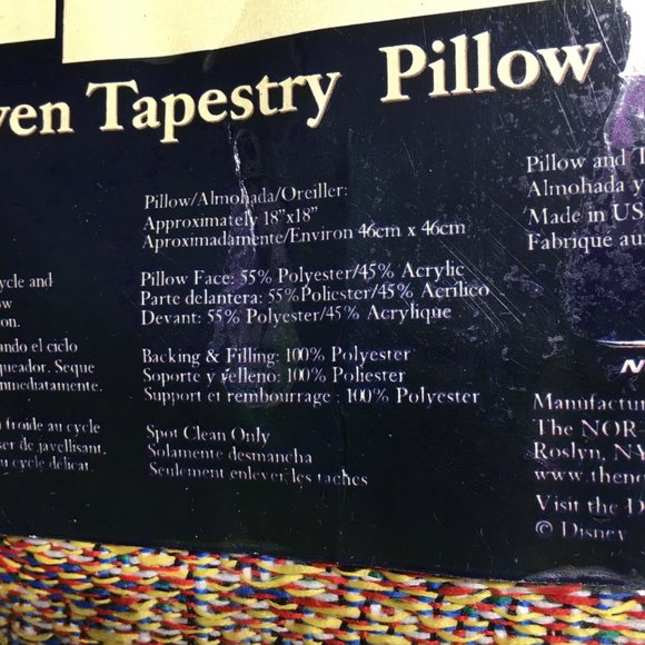 NEW Disney Mickey Mouse Woven Tapestry Pillow & Throw Comic Design - Picture 5 of 8